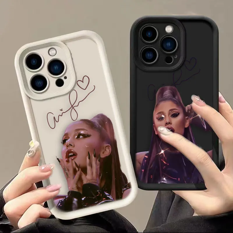 

A-Ariana G-Grande Singer Phone Case For iphone Apple 17 AIR 16 16E 11 12 13 14 15 XR Plus Pro Max Silicone Case DIY Shell Cover