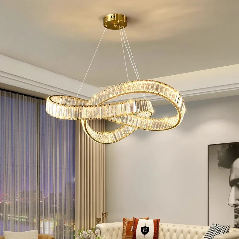 

Modern Home Decoration Crystal Ceiling Hanging Chandelier Living Room Lamp Dining Table Pendant Lights Interior Lighting Lustre