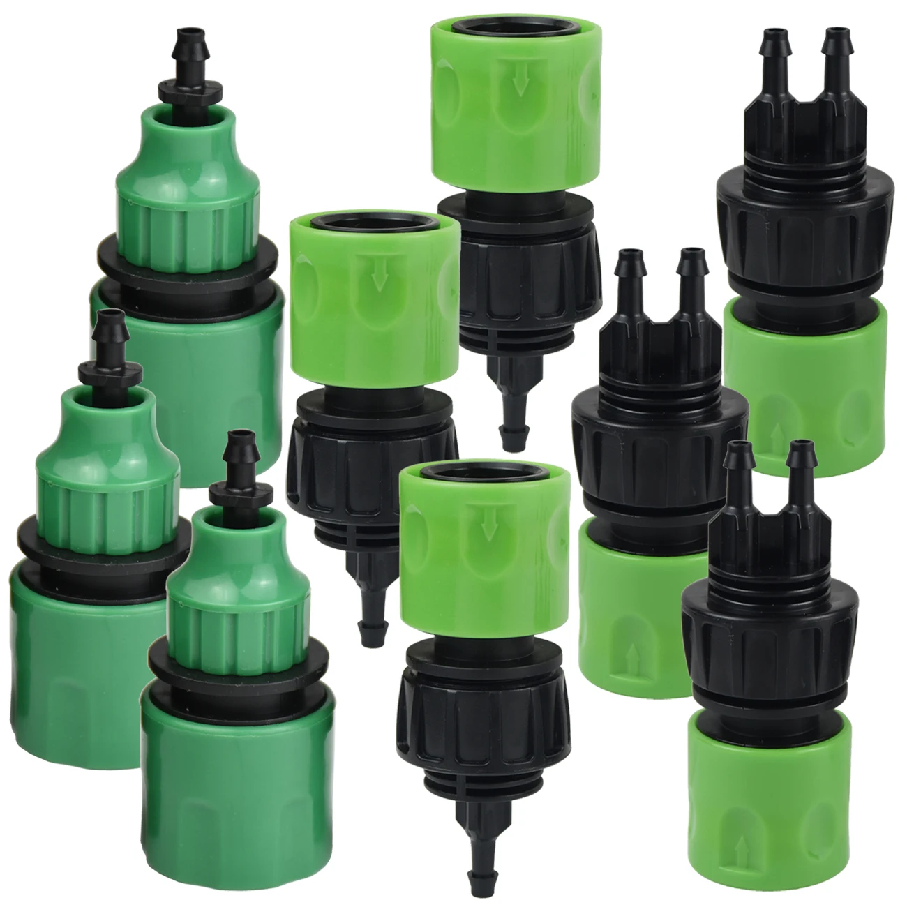 5pcs 4/7mm Plastic Hose Pipe Connector 1/4'' Water Pipe Quick Connector Garden Drip Irrigation System Watering Repair Extension