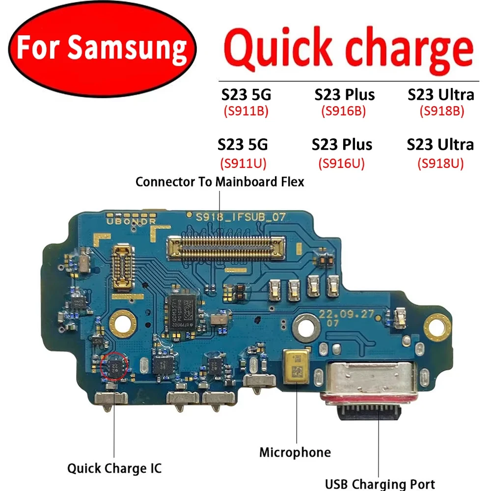 

НОВЫЙ USB-разъем для док-станции для зарядного устройства, гибкий кабель для Samsung S23 Plus Ultra S916B S916U S911B S911U S918B S918U