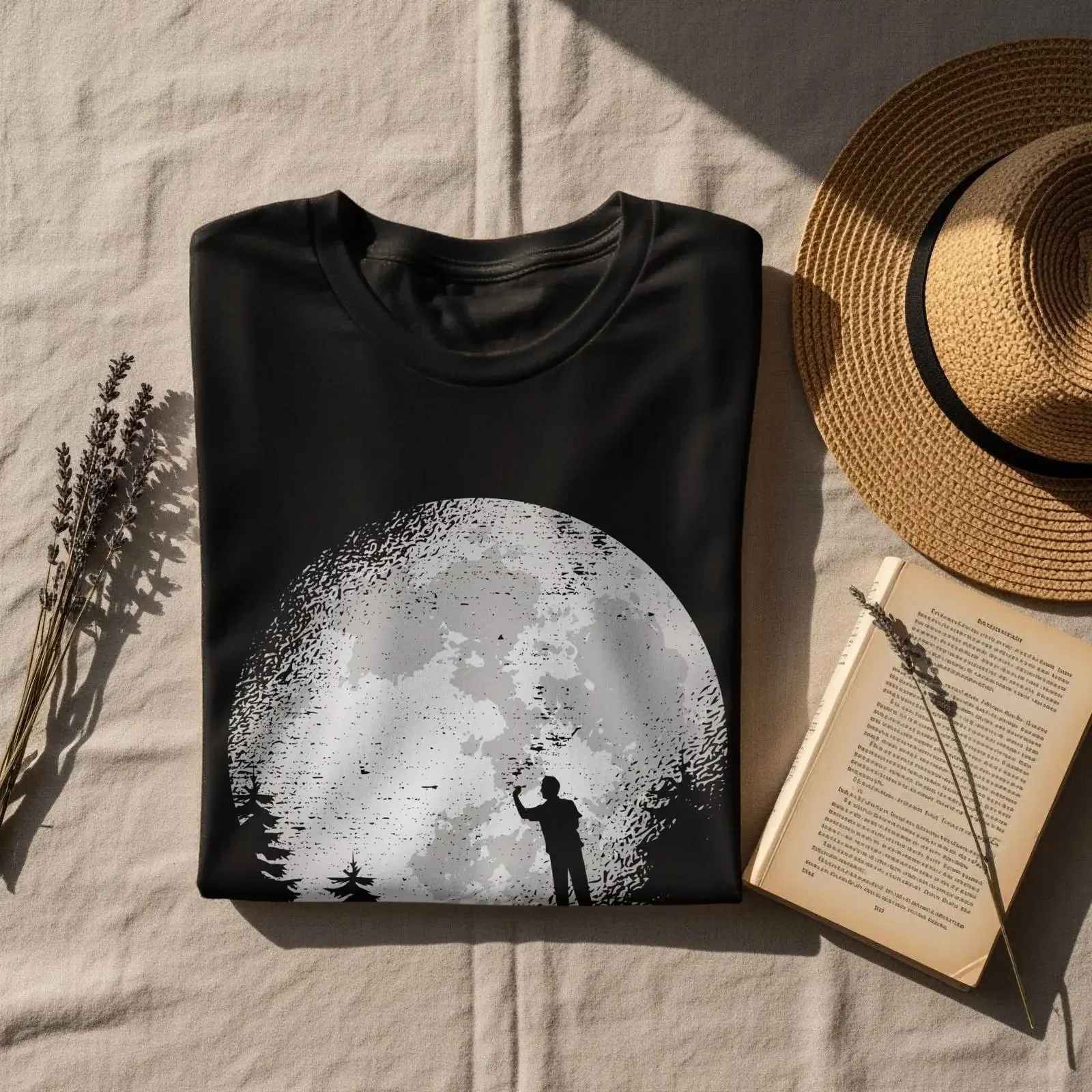 Dart Full Moon Men's T Shirt Bullseye for Players Dartboard Fans vintage Washed graphic designer clothes Breathable homme Soft