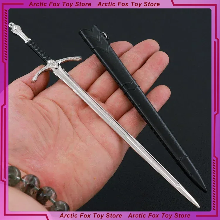 22cm Movies TV Weapon Gandalf Glamdring Medieval Sword Knife Melee Metal Material Model Samurai Sword Gifts Toys Game Boys