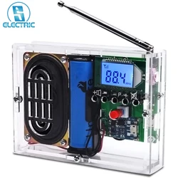 Kit électronique de bricolage avec récepteur radio FM, haut-parleur radio, écran LCD, modification morte, pratique de la soudure, technologie 76-108MHz