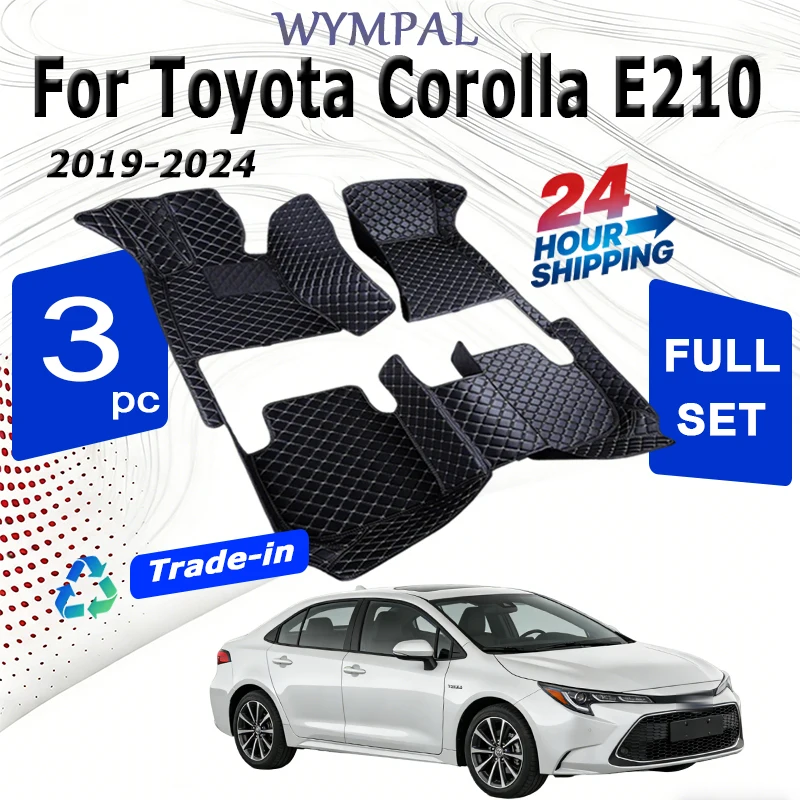 Car Floor Mats For Toyota Corolla E210 210 2024 2023 2022 2021 2020 2019 Auto Accessories Custom Cover Waterproof Anti dirty Rug