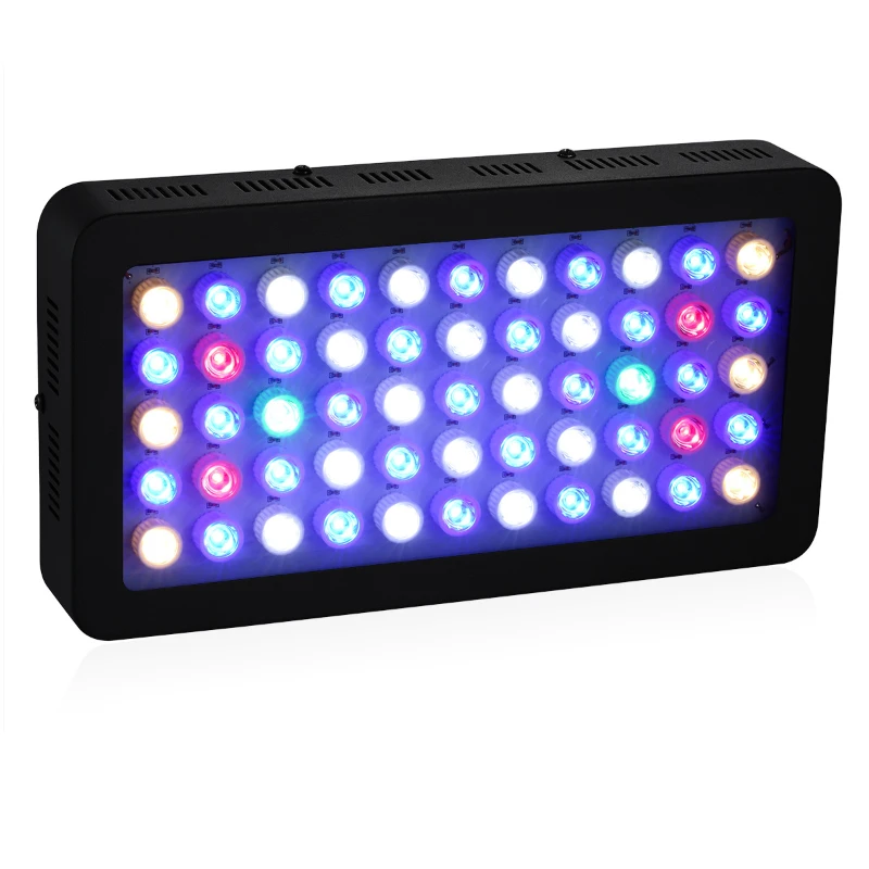 165W Coral Reef Use Multi-Channels Dimmable Full Spectrum LED Aquarium Lamp for Marine Prism lens aquarium lamp