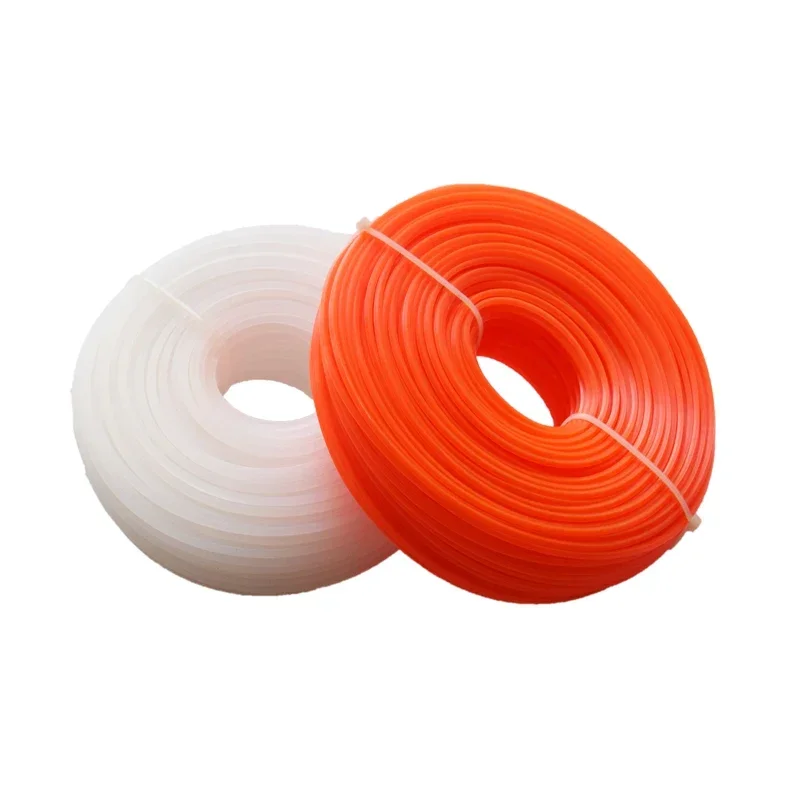 1pc Lawn mower straw rope weeding line grass head nylon plastic rope square round wire saw tooth rope wear-resistant universal