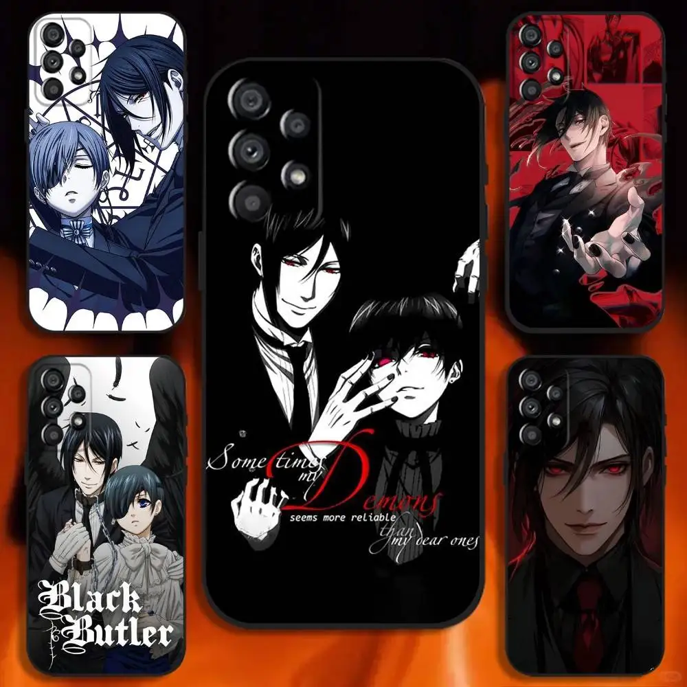

Anime Black Deacon Phone Case For Samsung Galaxy A20,A21s,A22,A31,A32,A52,A53,A72,73,A80 Soft Black Cover