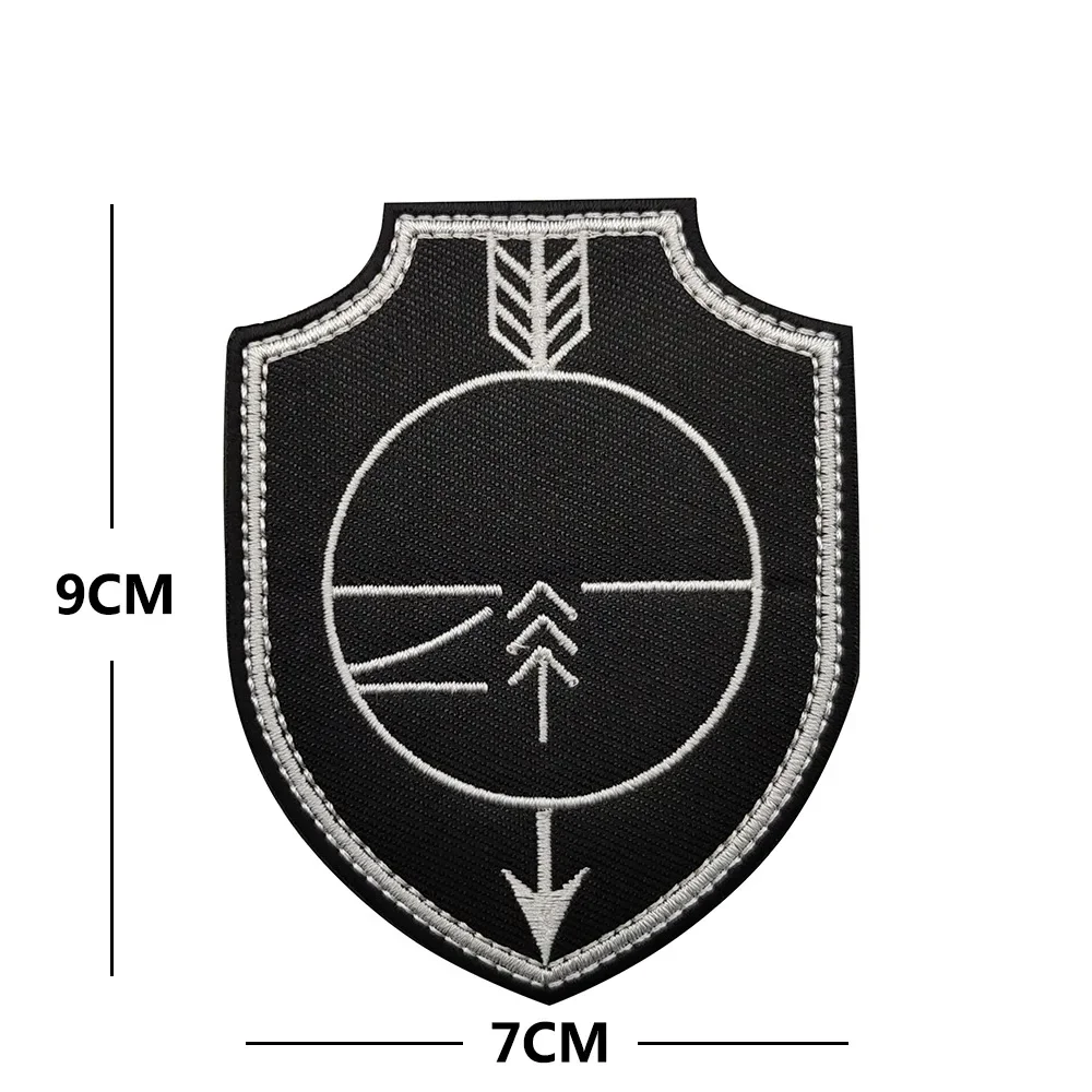 Club Shot Visual  Embroidered Fabric Patch Tactical Badge Hook and Ring Military Patches for Clothing Embroidery Sewing DIY