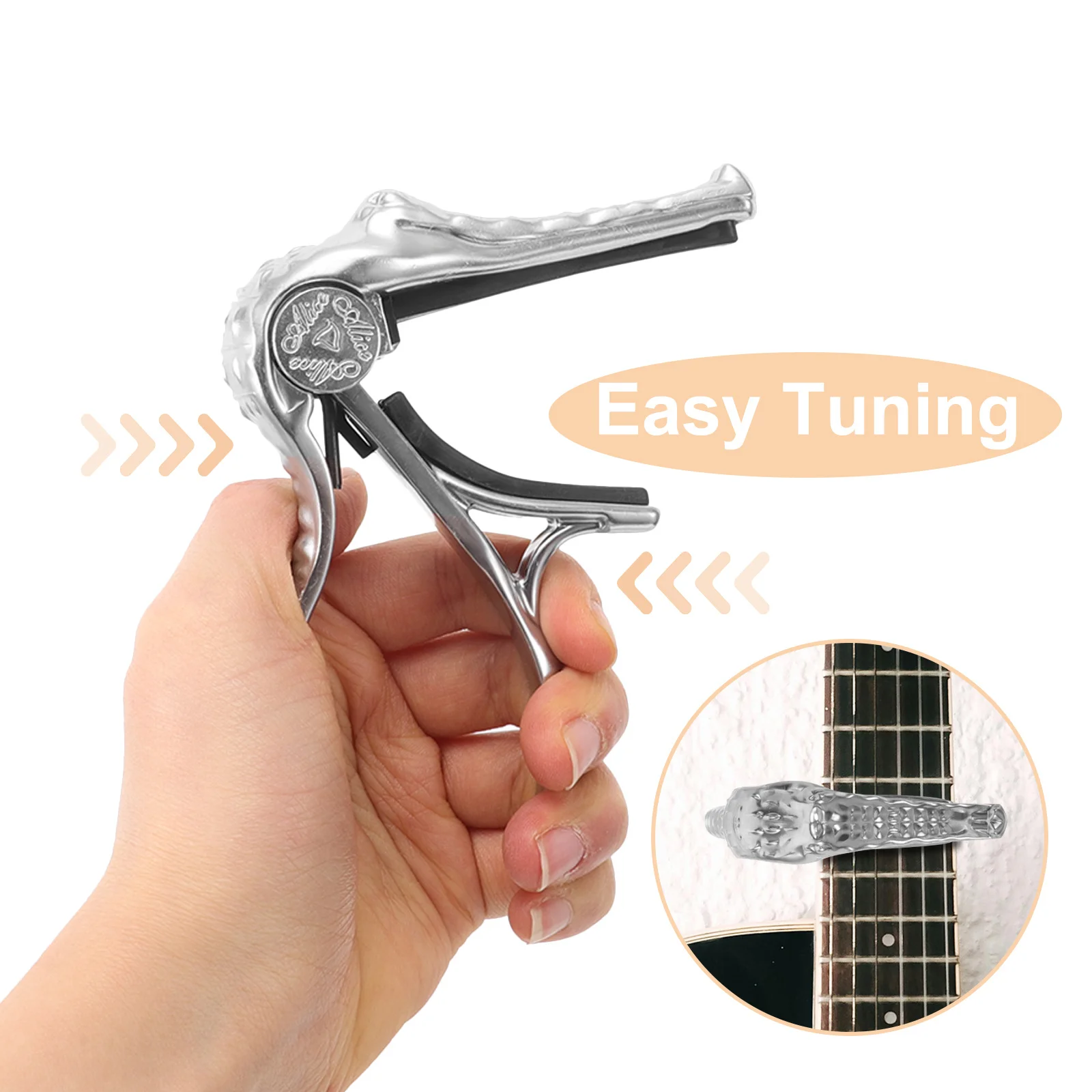 الغيتار كابو المعادن التمساح كليب ل الصوتية الكهربائية الشعبية الكلاسيكية الغيتار الملعب تعديل أداة التبعي