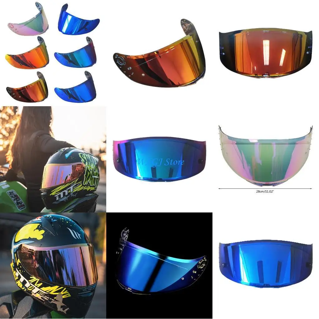 

37JE Full Face Helmet Visor Anti-scratch Wind Shield Helmet Visor for MT-V-14 Serial