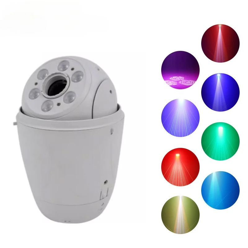 Recessed Twin Star LED Moving Head Light RGB Gobo Laser Rotating Strobe Atmosphere Lamp for KTV Bar Club Party