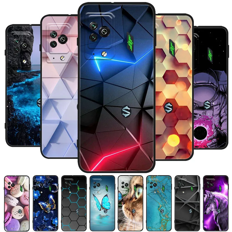 For Xiaomi Black Shark 5 Pro Case 5Pro Cute Cat Silicone Soft TPU Back Cover For Black Shark 5 Pro Case Shockproof Bumper Capa