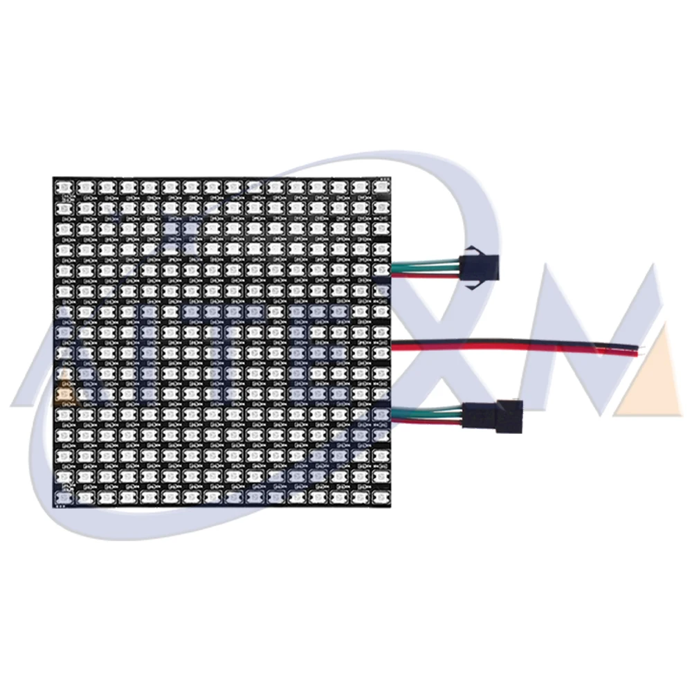 WS2812B RGB LED الرقمية مرنة قابلة للعنونة بشكل فردي لوحة ضوء WS2812 8x8 16x16 8x32 وحدة مصفوفة الشاشة 5050