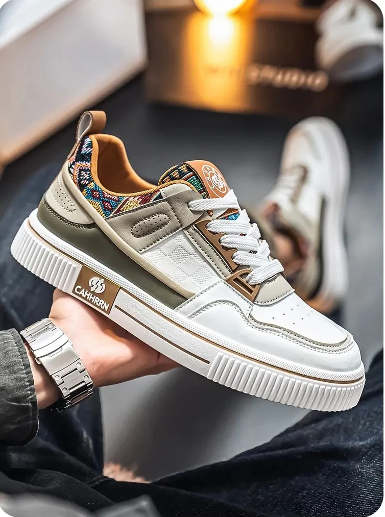 Casual sneakers, sports shoes, versatile and fashionable thick-soled trendy shoes for outdoor use all year round  sneakers men