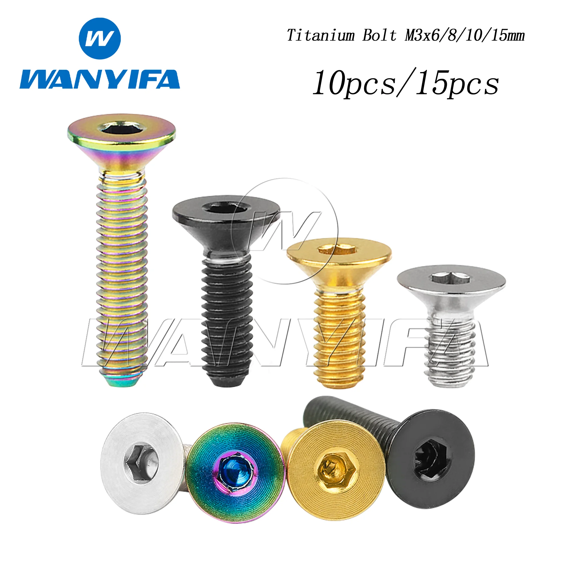 10/15 шт., винты с потайной шестигранной головкой