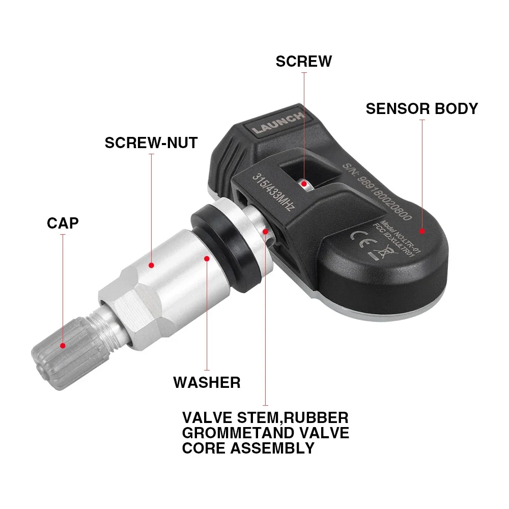 LAUNCH RF-Sensor 315/433MHz TPMS-Sensor Reifenreparaturwerkzeug Scanner TSGUN Reifendruckmonitor Tester Programmierung LTR-03 RF-Sensor – Detail 7