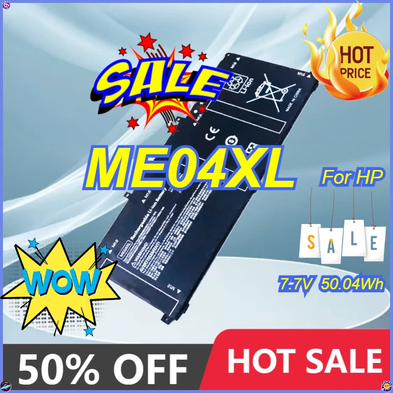

ME04XL 50.04Wh Laptop Battery for HP ELITE X2 1013 G3 2TT43EA HSTNN-IB8D 937519-1C1 937434-855 937519-171 Notebook Bateria 7.7V
