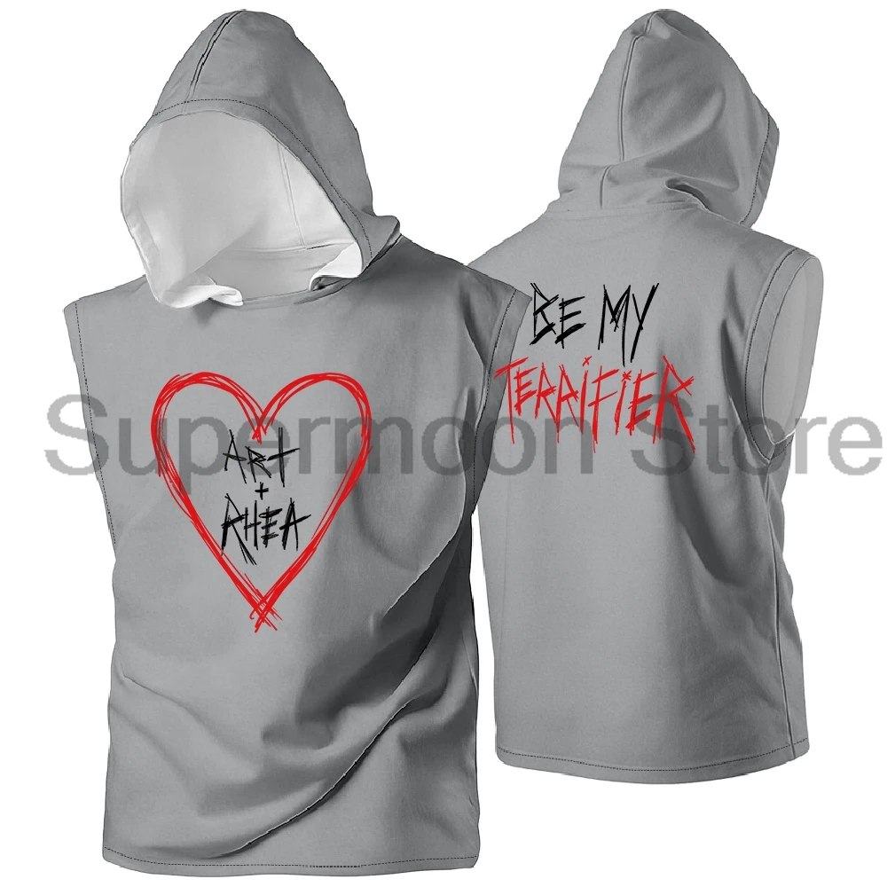 Rhea Ripley Terrifier Be My Terrifier Sleeveless Hoodie Women Men Outdoor Hooded Tank Tops Unisex Sport Gym Vest