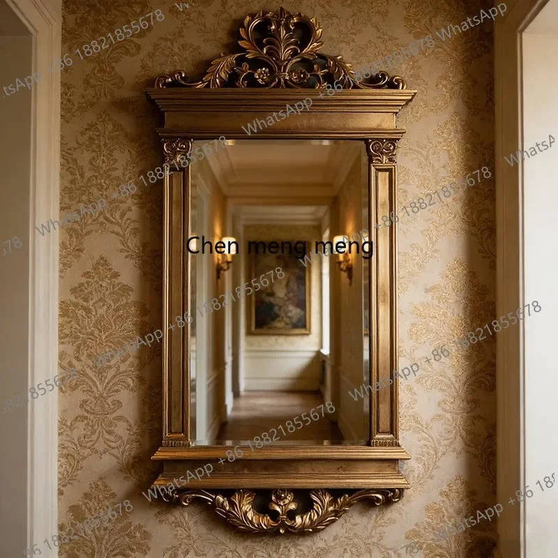 CC178 American retro makeup mirror home living room porch fireplace decorative mirror French luxury bathroom mirror