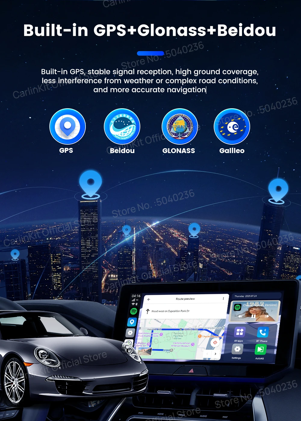 CarlinKit Android 16 Ultra 2 CarPlay Ai Box CQ4390 8G+128GB Bildschirmspiegelung Kabelloses Android Auto Split-Screen FOTA Für Netflix – Detail 11