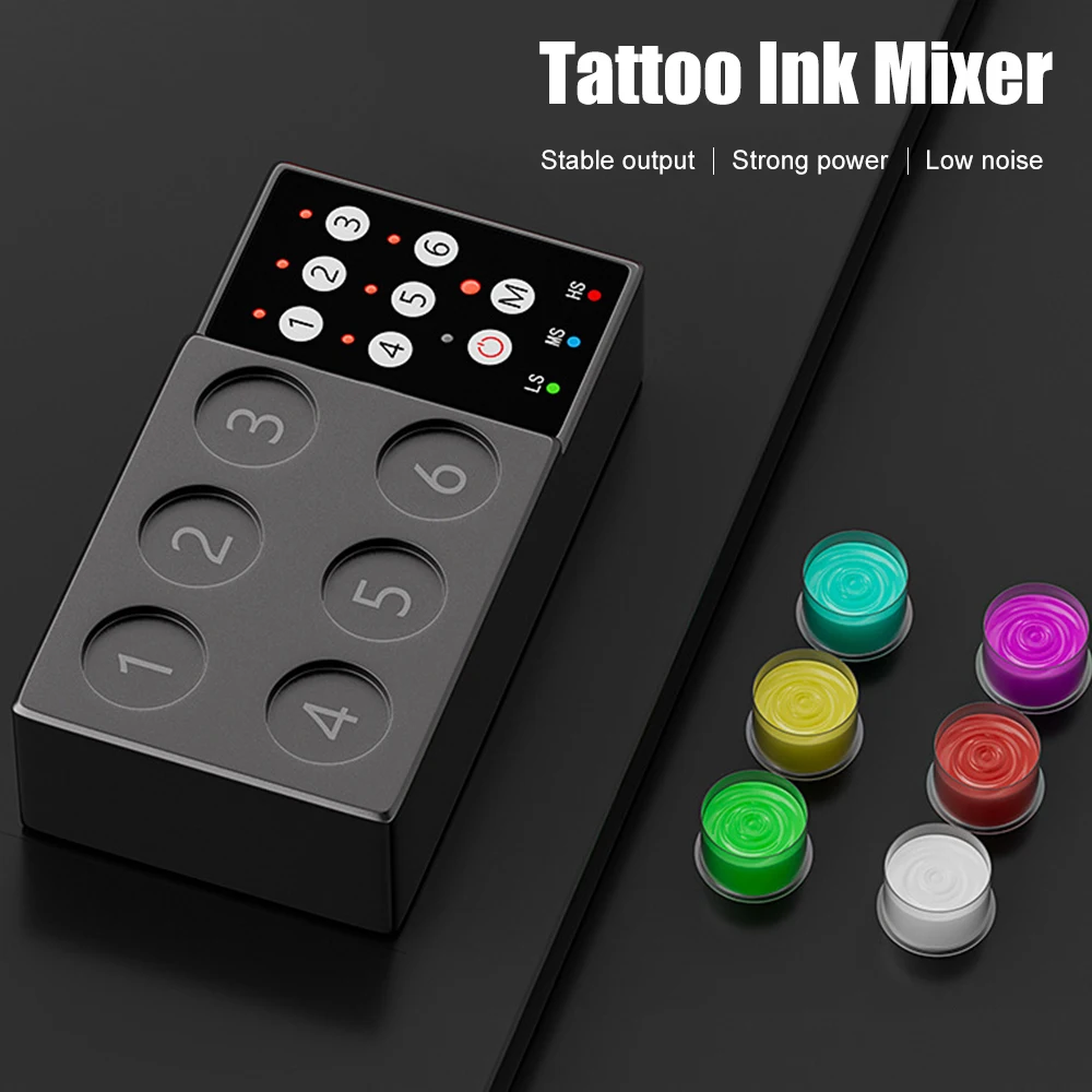 Tattoo Ink Pigment Stirrer Electric Ink Mixer Lab Mixing Nail Polish Eyelash Adhesives Vortexer for Anti-Sedimentation