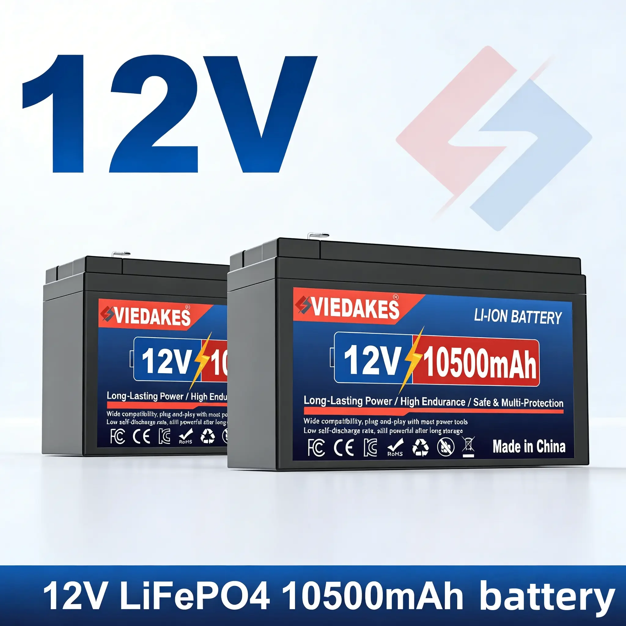 

Высокомощный 12В 10500мАч перезаряжаемый LiFePO4 аккумулятор глубокого разряда с длительным сроком службы для хранения солнечной энергии, автодомов и лодок