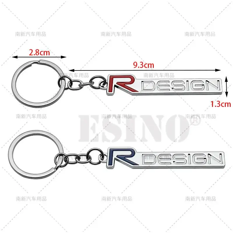 سيارة التصميم 3D معدن الزنك سبيكة معدنية R سلسلة مفاتيح ذات تصميم خلاب المفاتيح مفتاح الدائري لفولفو C30 XC40 XC60 XC90 V40 V60 V90 S60 S80 S90
