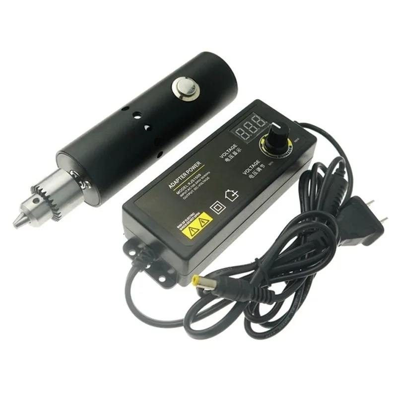 Mini Electric Drill Grinder Rotary Tool Kit Variable Speed With Self-Locking Switch Cooling Holes For Grinding And Cutting