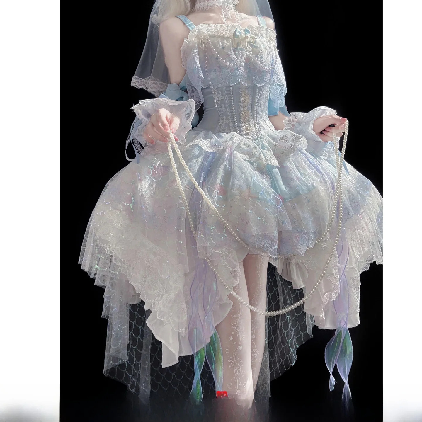 

Princess Style Lolita Evening Gown Women's High-End Mermaid Super Fairy Birthday Banquet Adult Ceremony Dress