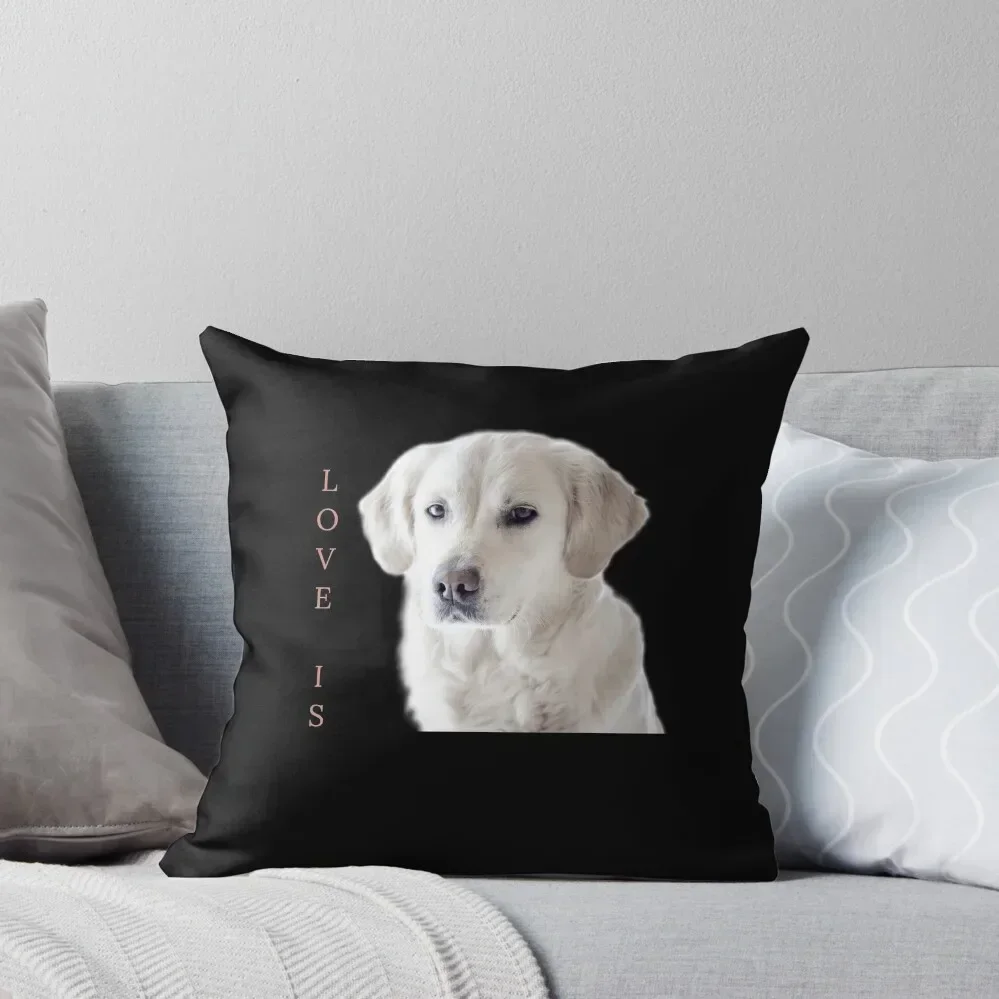 

Love Is White Labrador Gift for Lab Mom or Dad Throw Pillow Pillow Decor pillows decor home pillow cover luxury