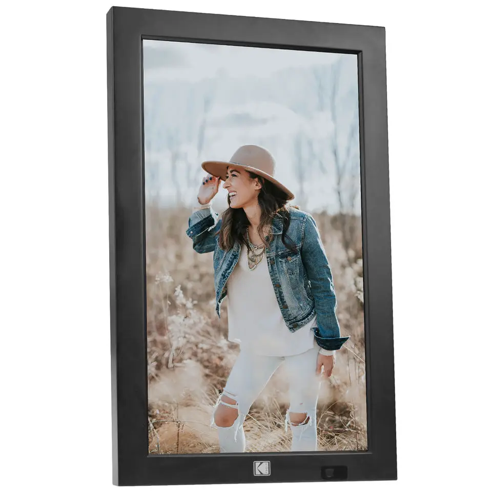 

17Inch Smart Digital Photo Frame With WiFi Wood Effect - Share Photos and Videos Instantly Via Email or App