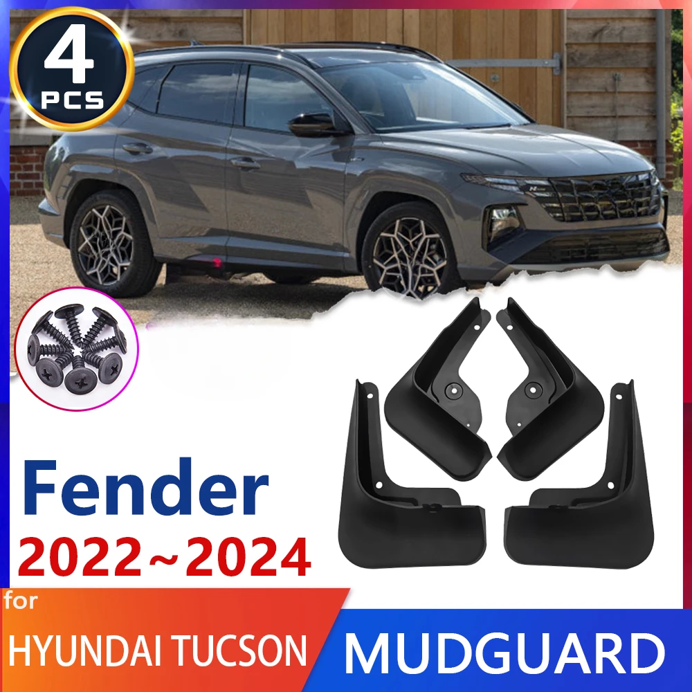 For Hyundai Tucson L NX4 MK4 2022~2024 Car Fender Mud Flap Mudflaps Mudguards Splash Guards Flaps Car Stickers Auto accessories