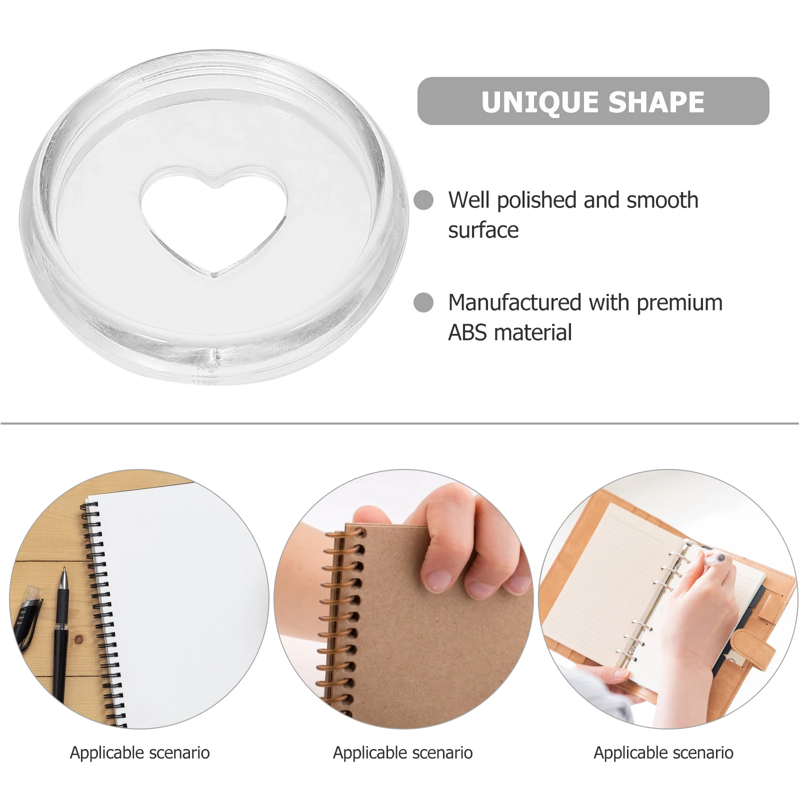 30Pcs Stylish Rounded Corners Discbound Discs for Planners Binders Plastic Binding Supplies Home Office Use Discbound Discs