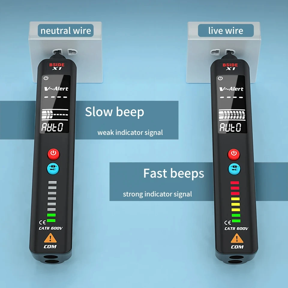 Bezdotykowy inteligentny tester napięcia Detektor Inteligentny multimetr cyfrowy AC DC Bezdotykowy elektryczny długopis testowy Wyszukiwarka punktu