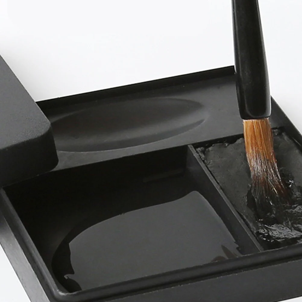 2Pcs Calligraphy Ink Container Ink Box Lid Durable PP Material for Oriental Writing Sumi Painting Calligraphy Practice
