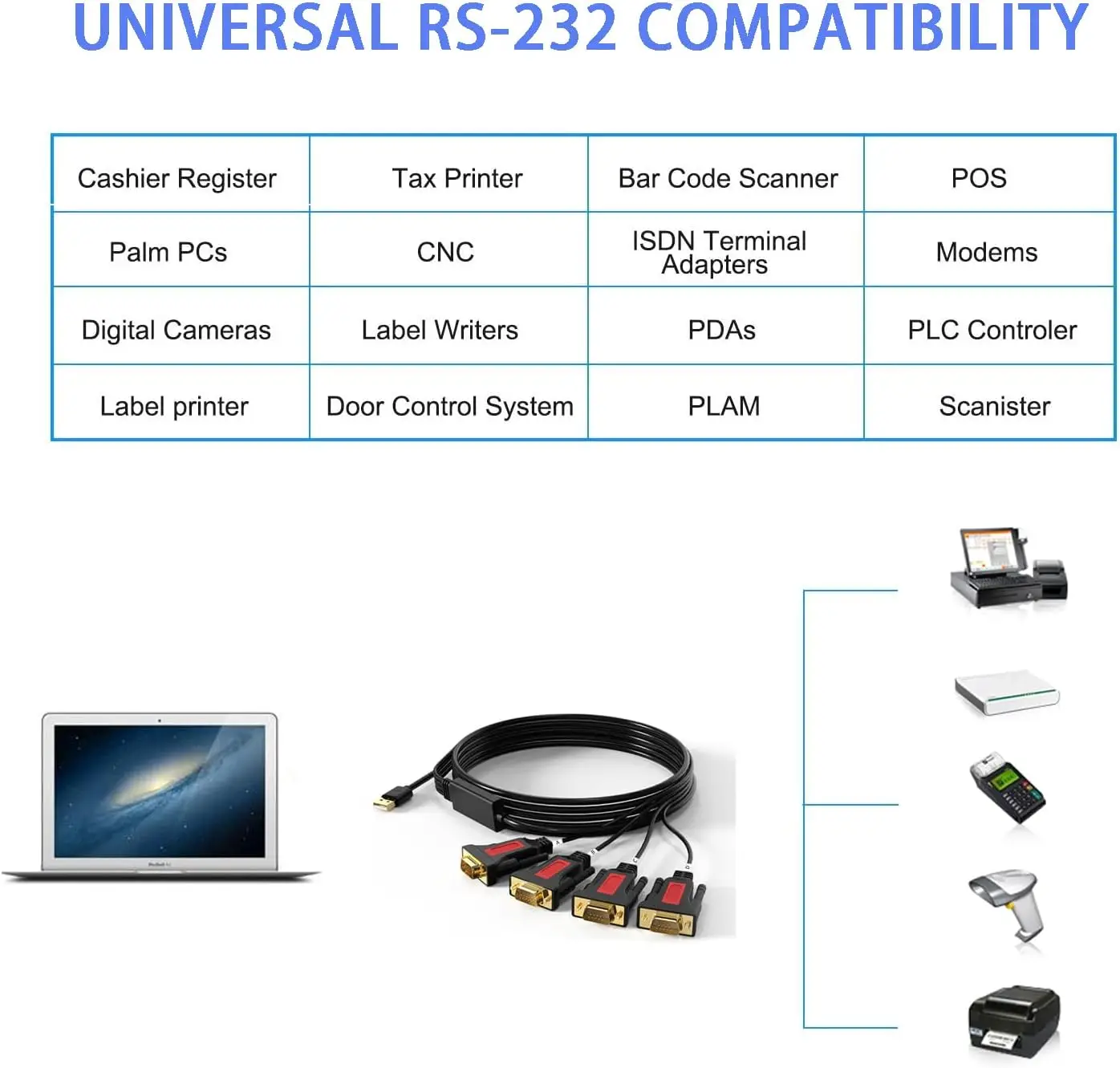 USB to RS232 Serial Port Cable DB9 Pin Male Female Serial Port Adapter Cable COM Port Industrial Computer Serial Port Data Cable