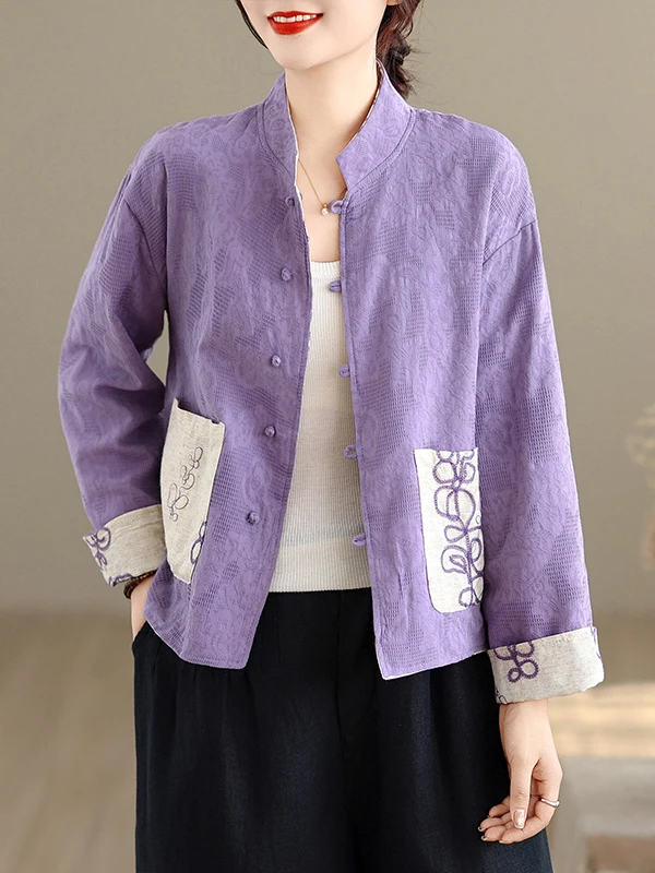 

Новый китайский двусторонний хлопковый льняной топ с вышивкой, женский осенний красивый уникальный длинный топ све