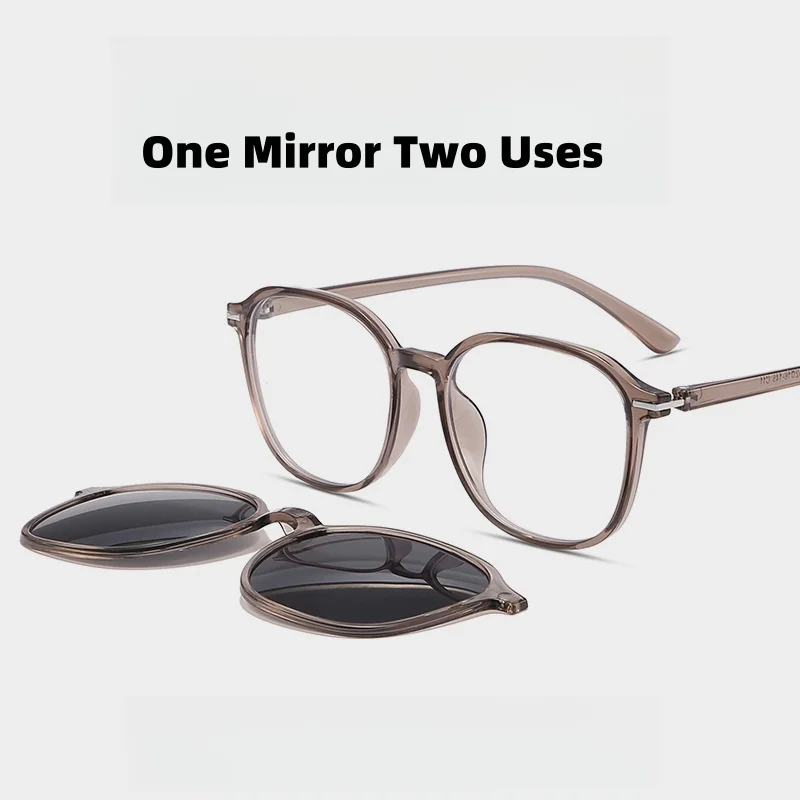 Ultra-light 3-in-1 Magnetic Glasses Frame TR90 Men And Women Set Polarized Sunglasses Optical Prescription Glasses Frame 27002