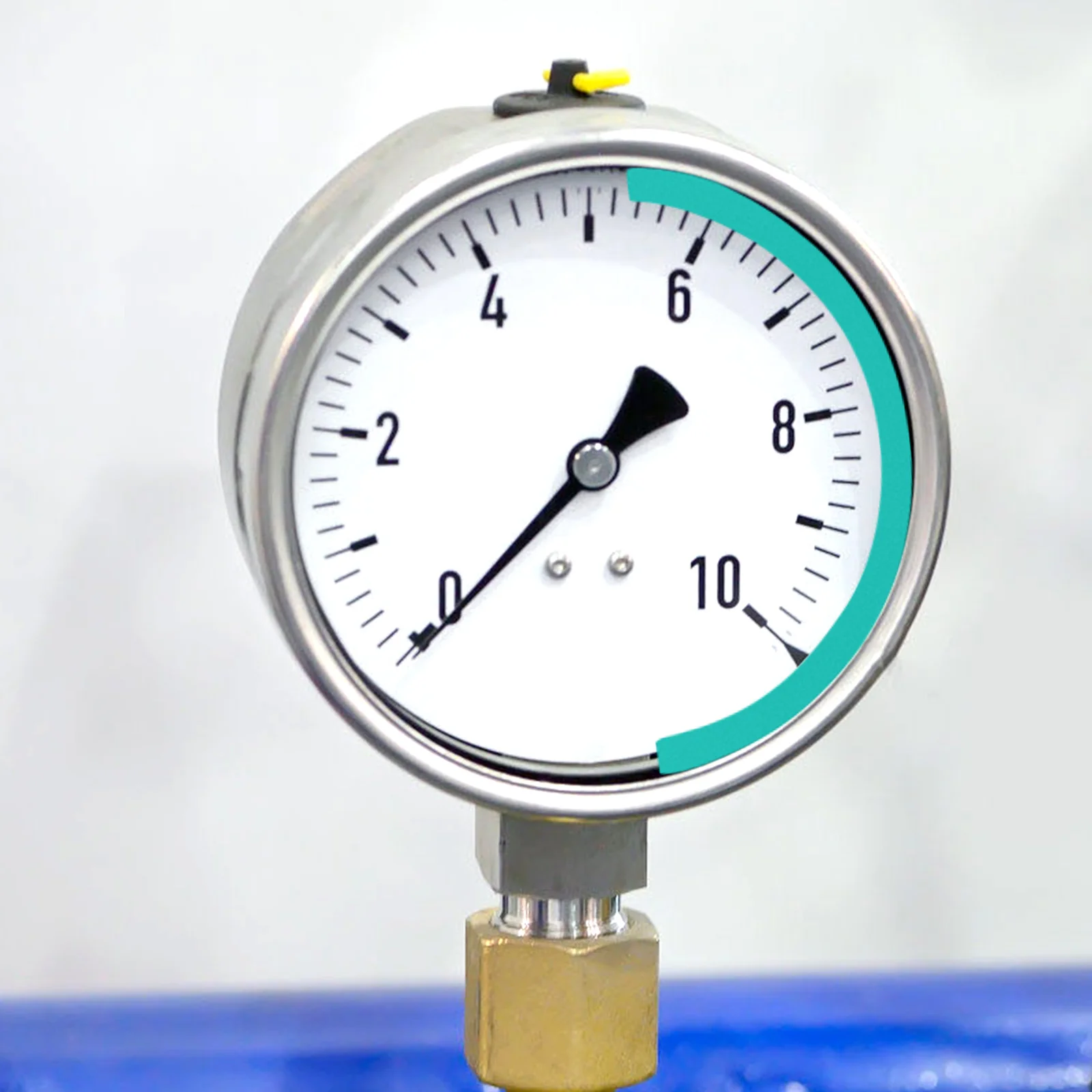 

7 Sheets 5cm Yellow Pressure Gauge Stickers Waterproof Reflective Labels Indication Folder Tag Accessories Decals Practical