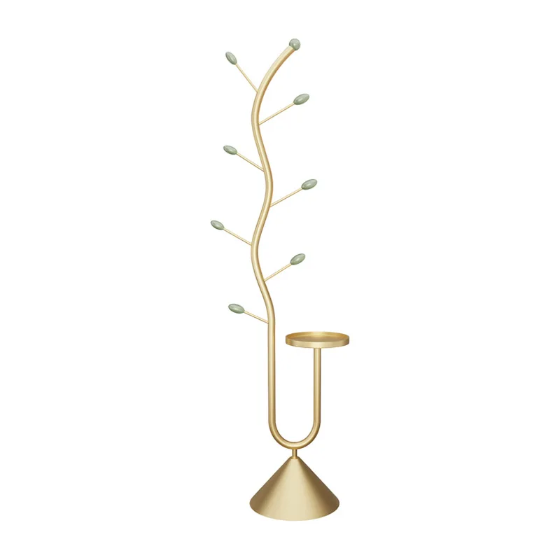 

Bedroom Living Room Floor-to-ceiling vertical with tray hanger Italian light luxury coat rack