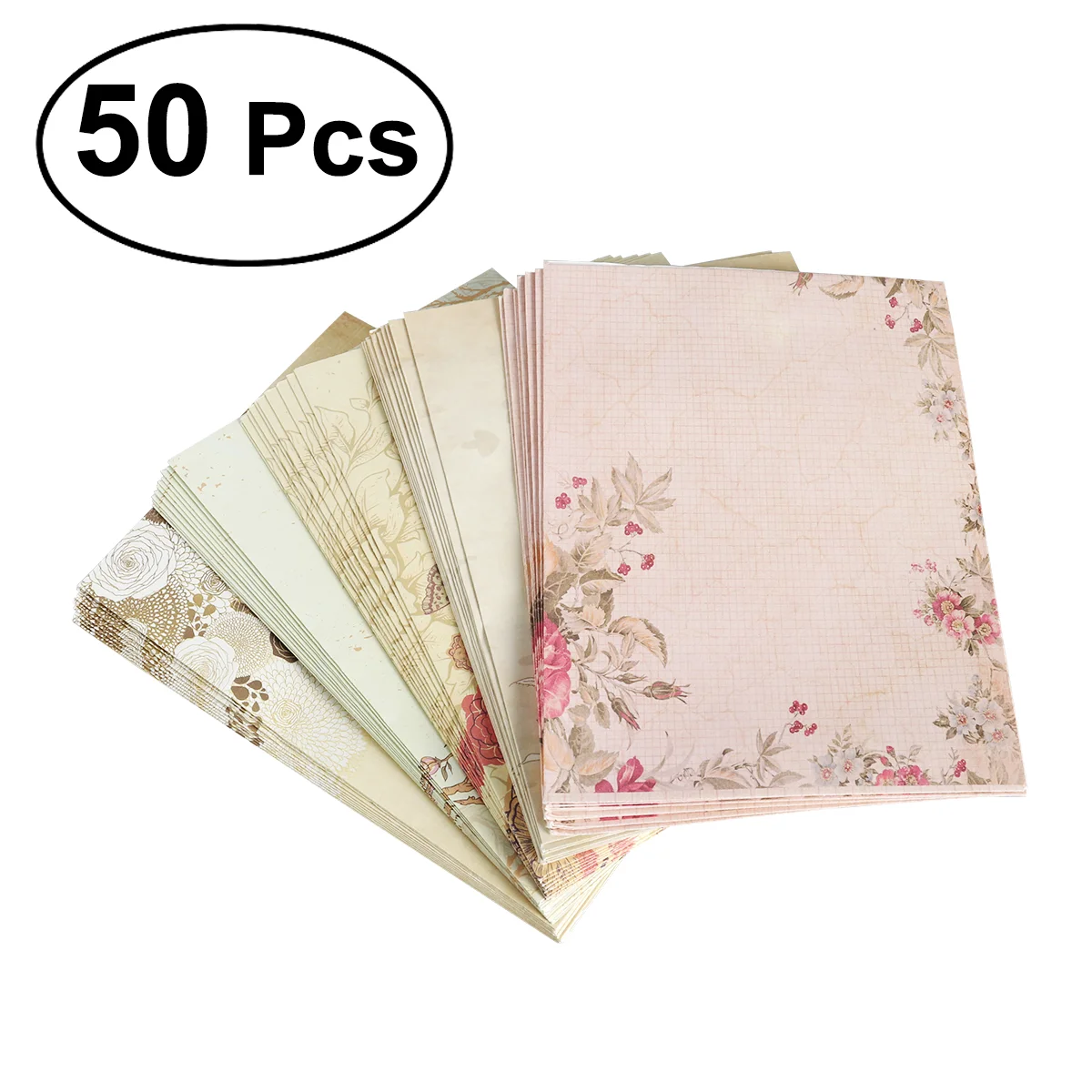 

5 Packs of 10PCS Paper Letter Envelope Stationery Writing Decorative Journaling Scrapbooking Vintage Handwritten Letters