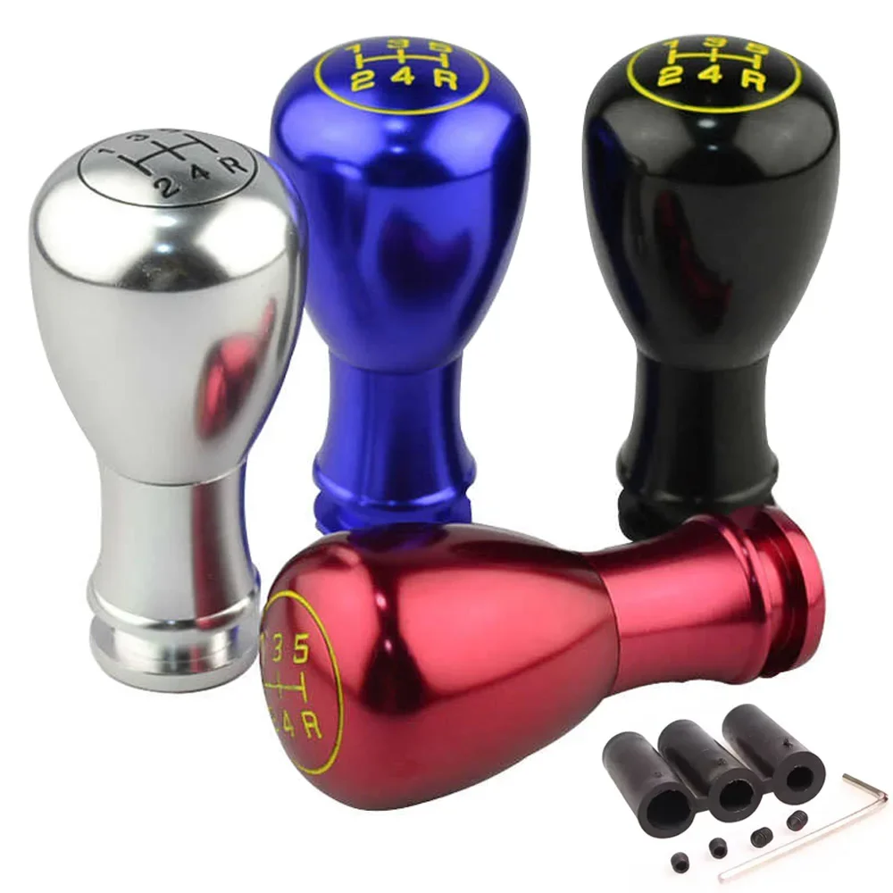 5 Speed Car Gear Shift Knob Lever Universal Aluminum Polished Racing Manual Transmission Gear Shift Knob Car Accessories