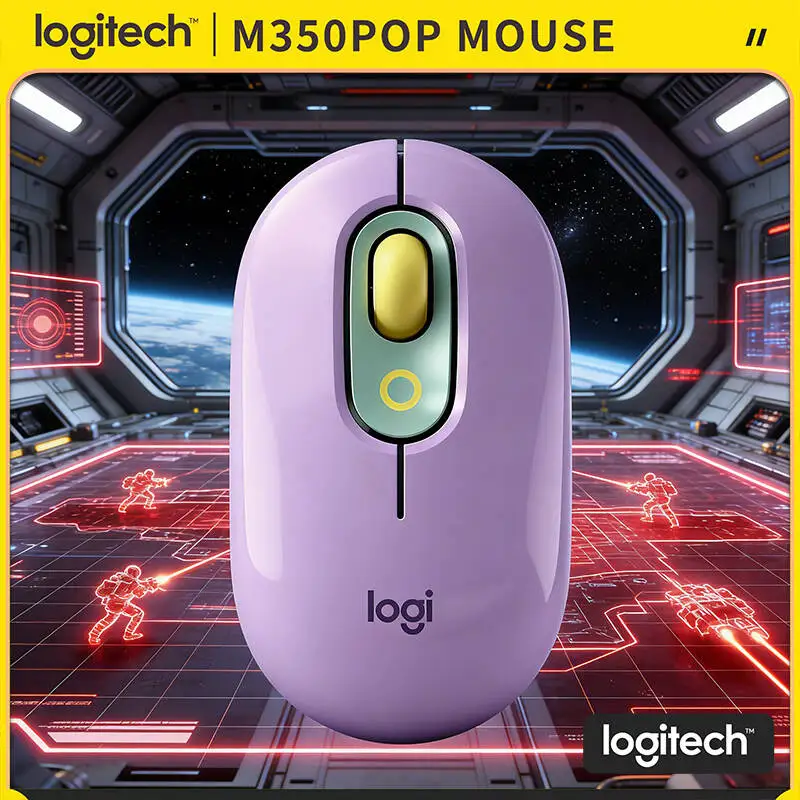 

Quiet Click Logitech M350 POP Mouse Dual Connect 10m Range Ergonomic Grip Left Right Hand Universal Daily