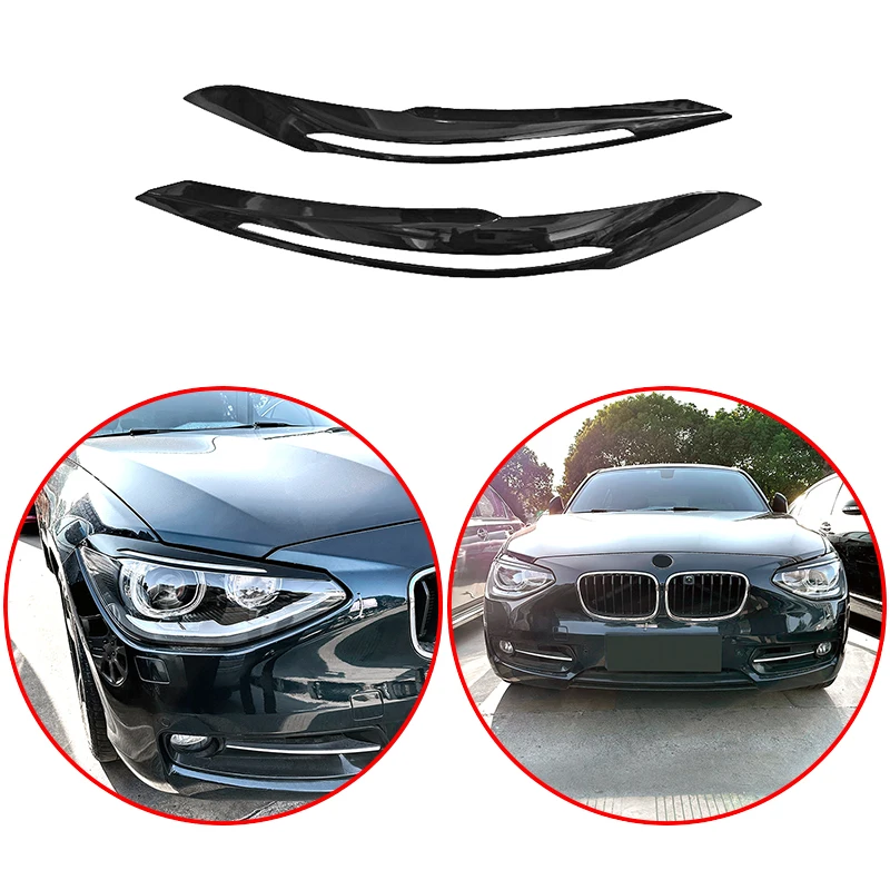 

For BMW 1 Series F20 F21 Early 2011-2014 High Quality ABS Front Headlight Cover Garnish Strip Eyebrow Eyelid Lamp Hoods
