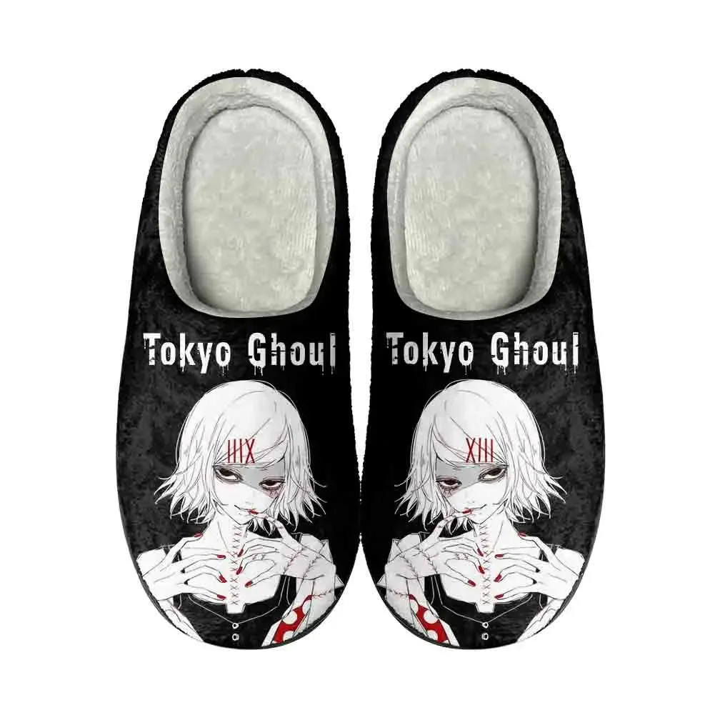 Anime Tokyo Ghoul Fun Home Cotton Custom Slippers High Quality Mens Womens Plush Fashion Casual Keep Warm Shoes Thermal Slipper