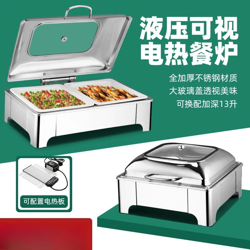 Elegant Hot Pot Buffet Warmer Tray Corrosion-Resistant Composite Structure High-Quality Home & Garden Kitchen Accessory