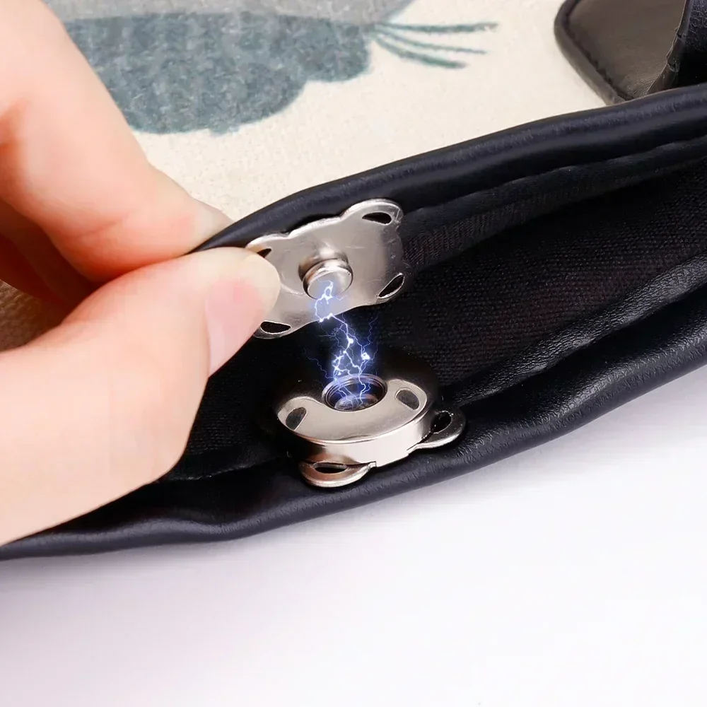1-10Set Pengencang Jepret Magnetik Kancing Gesper Tas Tangan Dompet Dompet Tas Kerajinan Bagian Mini Gesper Adsorpsi DIY Kerajinan Grosir