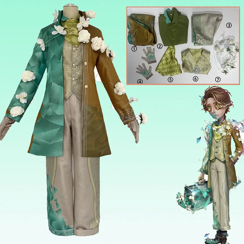 Aesop Carl Cosplay Costume Game Identity V Embalmer Cosplay Suit Party Clothing Halloween Carnival Uniforms for Man Suits