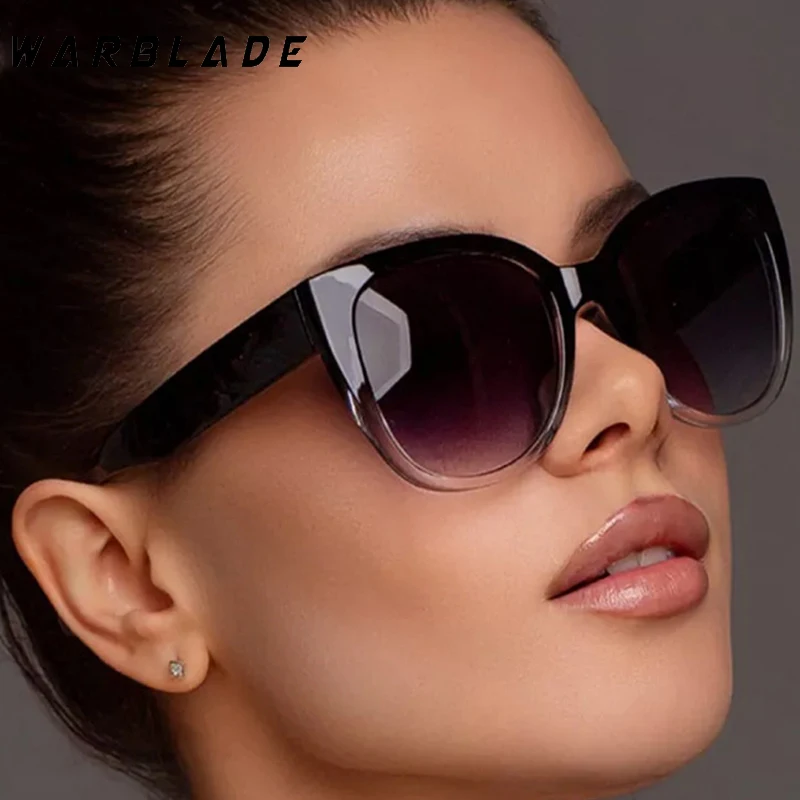 

New Vintage Oversized Cat Eye Sunglasses Women Fashion Brand Design Eyeglass Man Outdoor Summer Traveling Driving Eyewear UV400