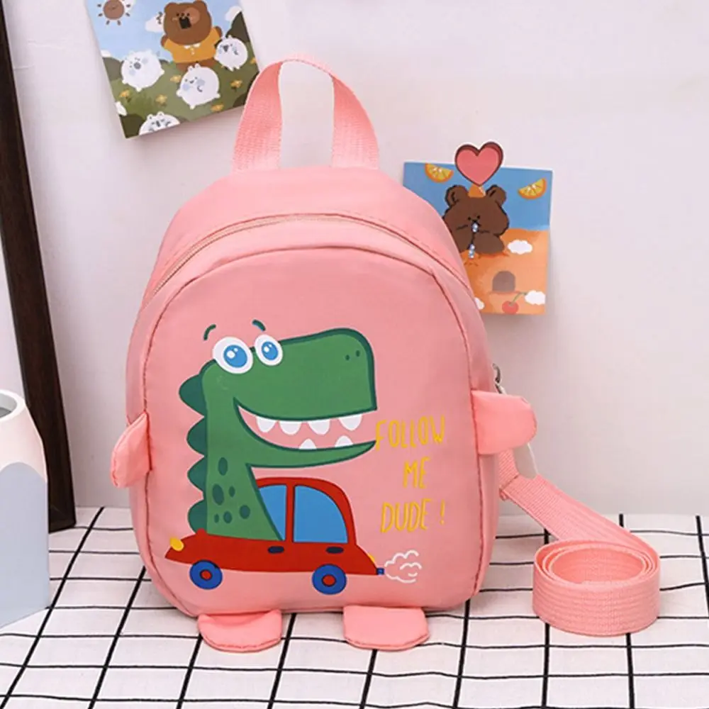 2024 Children\'s Cute Cartoon Dinosaur Backpack, Dragon Crossbody Bag, Fashionable Girls\' Canvas Bag, Kindergarten Backpack